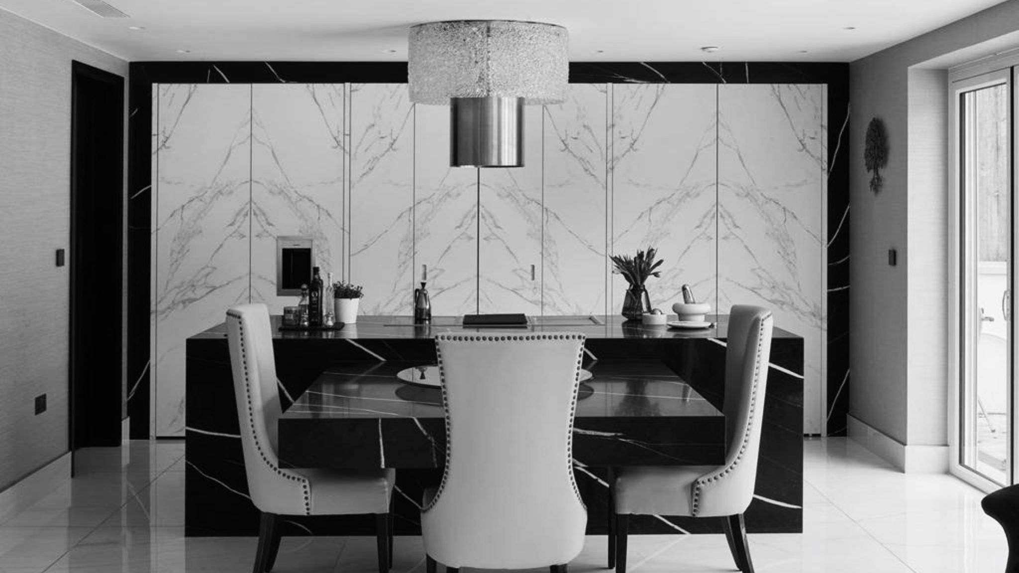 White and Brass Kitchen